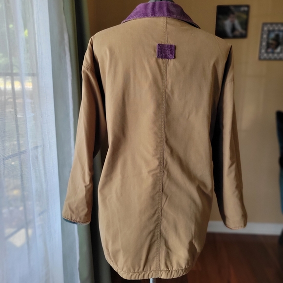 Current Seen Women Utility Jacket Purple Cord Collar and Aztec Print Reversible - Picture 11 of 13